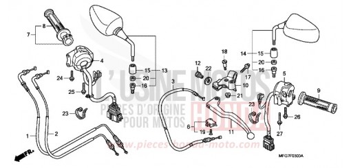 LEVIER DE GUIDON/COMMUTATEUR/CABLE CB600F8 de 2008